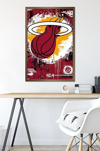 Vista 48 de Trends International NBA Miami Heat - Póster de pared con logotipo Maximalist 23, 34 pulgadas de largo x 22.4 pulgadas de ancho, paquete de póster