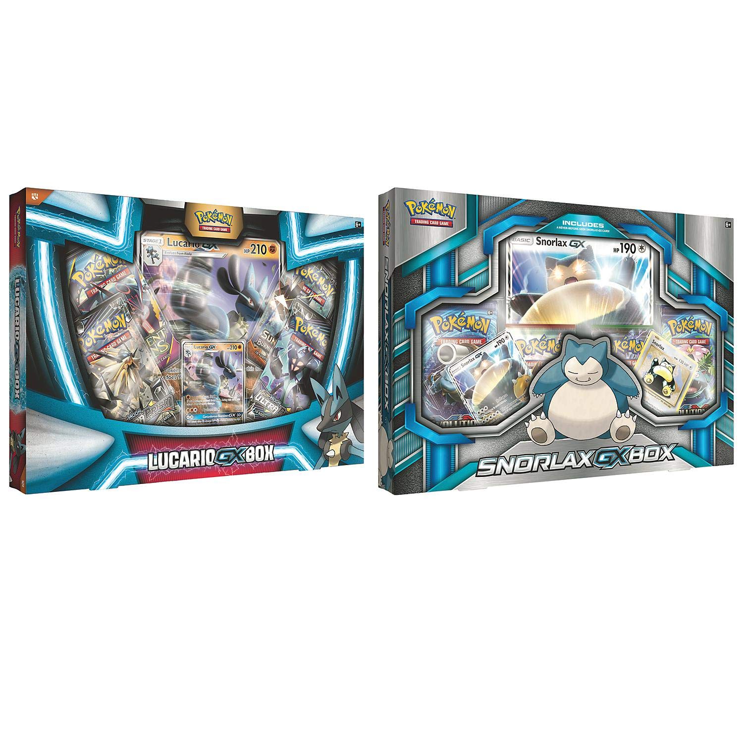 Pokemon Snorlax-GX Box and Lucario-GX Box