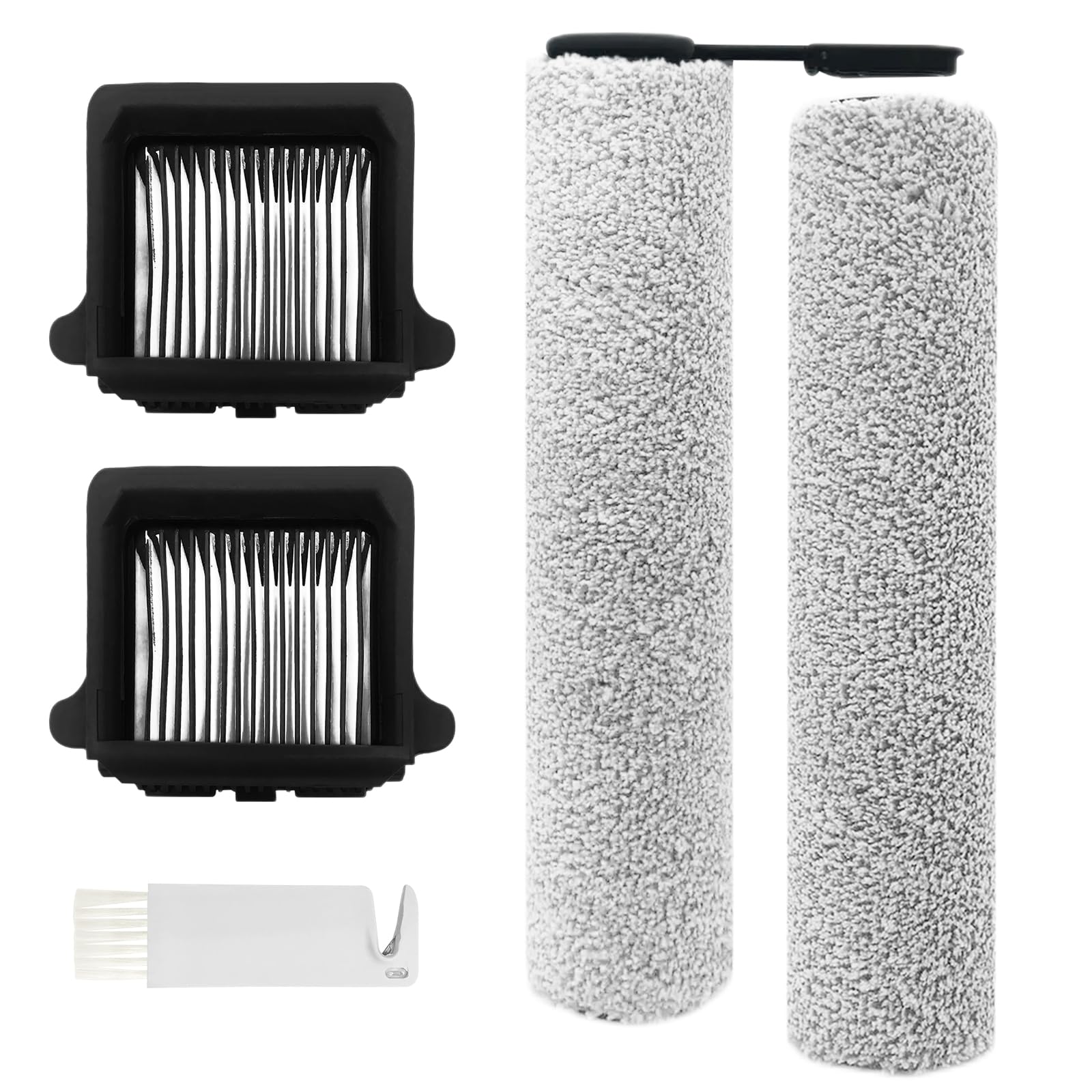 Ersatzteile für Tineco Floor ONE S7 FlashDry Nass Trockensauger Mikrofaser Ersatz Zubehör Waschbares und Wiederverwendbar (2 Walzenbürsten + 2 HEPA-Filter)