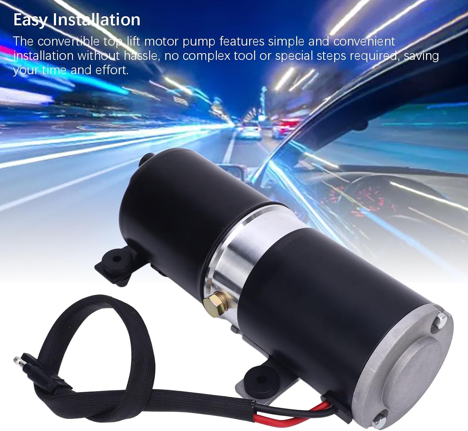 Convertible Top Motor Pump, Mp-2wire Convertible Top Power Motor Hydraulic Pump, Replacement for Base Convertible 2005 to 2007, Effortless Installation, Weather Proof
