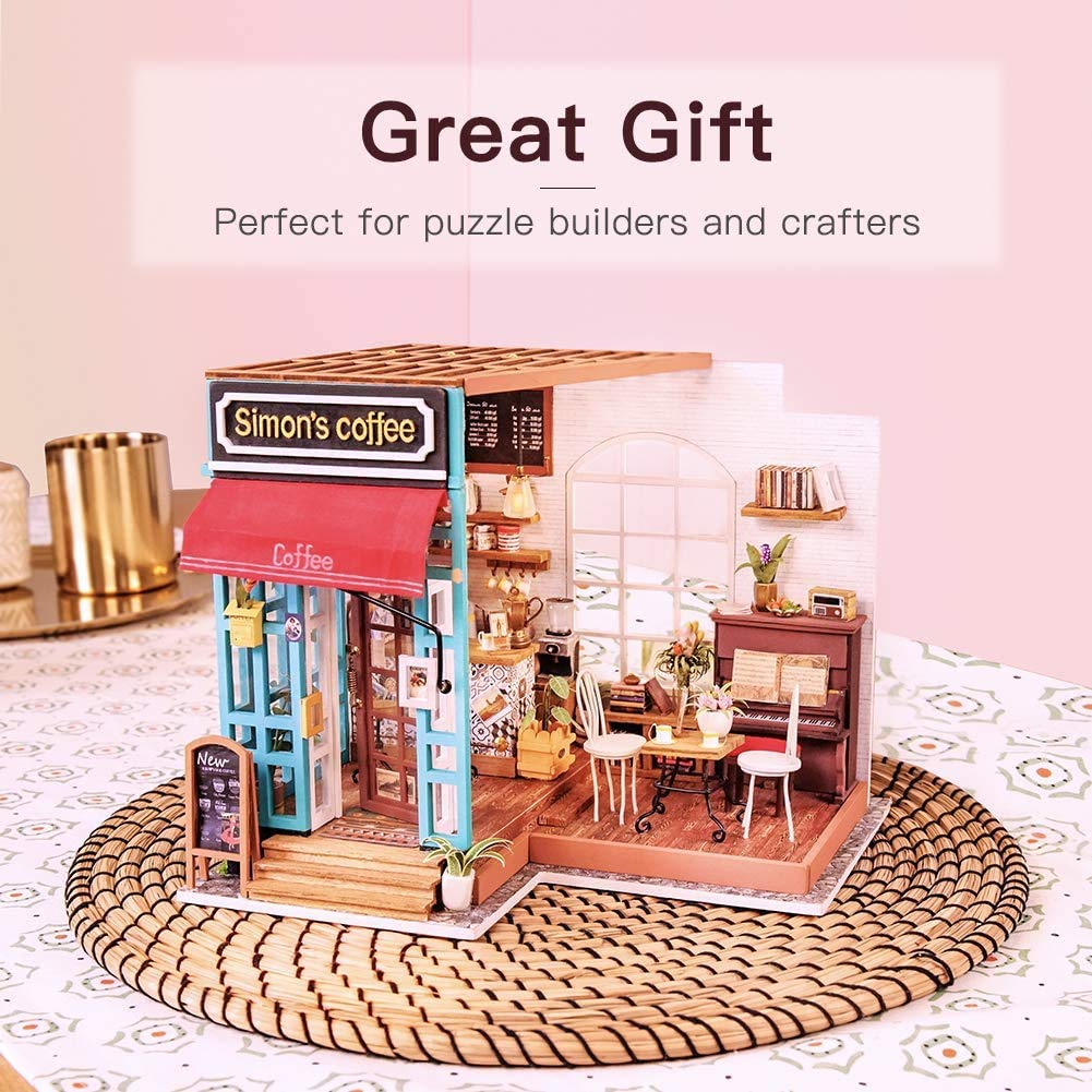 Amazon | Rolife ドールハウス ミニチュア 木製 3Dパズル 喫茶店