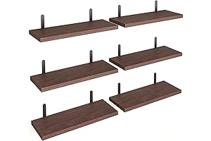 Fixwal Floating Shelves: Embellish Your Walls with Dark Brown Rustic Charm