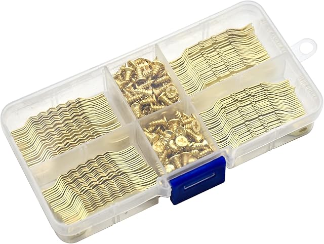 Skyzone Picture Frame Hangers Set with Screws,100 Pack Sawtooth Photo Frames Holder Heavy Duty Metal Picture Hooks Picture Hanging Kit for Hanging Pictures Art Photo Clock Mirror at Home Office