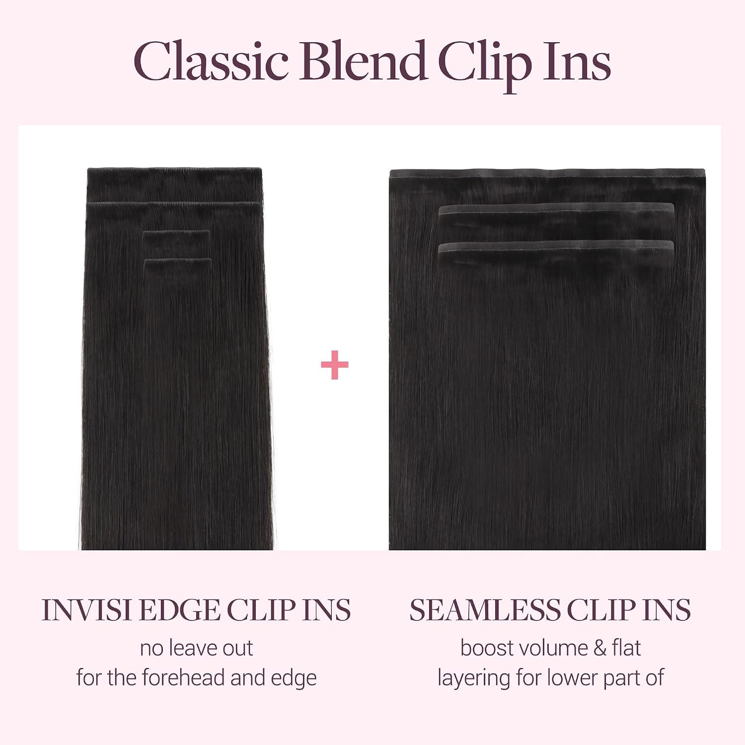  Invisi Edge Clip in Hair Extensions Set, Human Hair, Mix Freely thumbnail