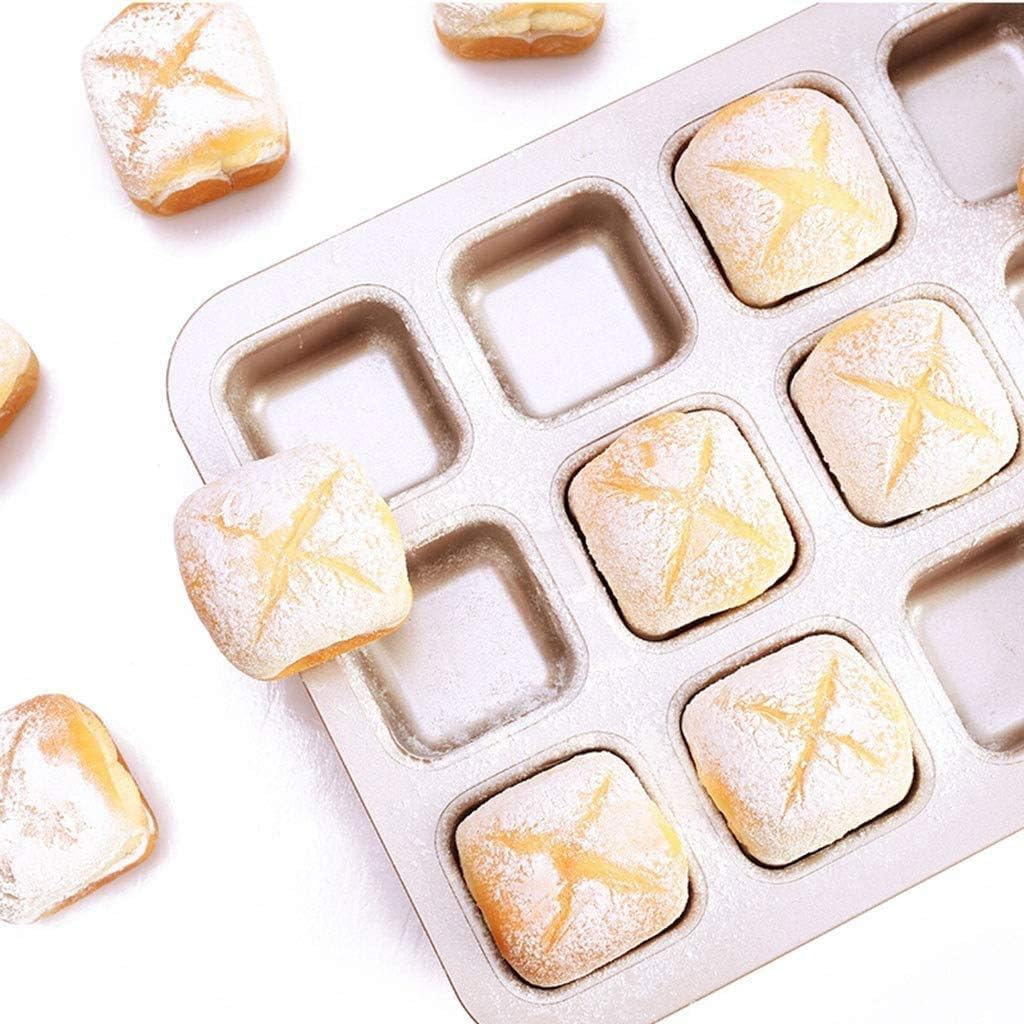 Non-Stick Carbon Steel Baking Cake Pans Set Cake Bread Dessert Bakeware 12 Cup Square Loaf Pans for Bread Baking Carbon Steel Loaf Bakeware