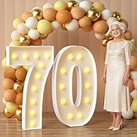 Vista 63 de imprsv Letras iluminadas de marquesina, letras de mosaico de 4 pies con luz para decoración de fiesta de graduación de baby shower, grande B