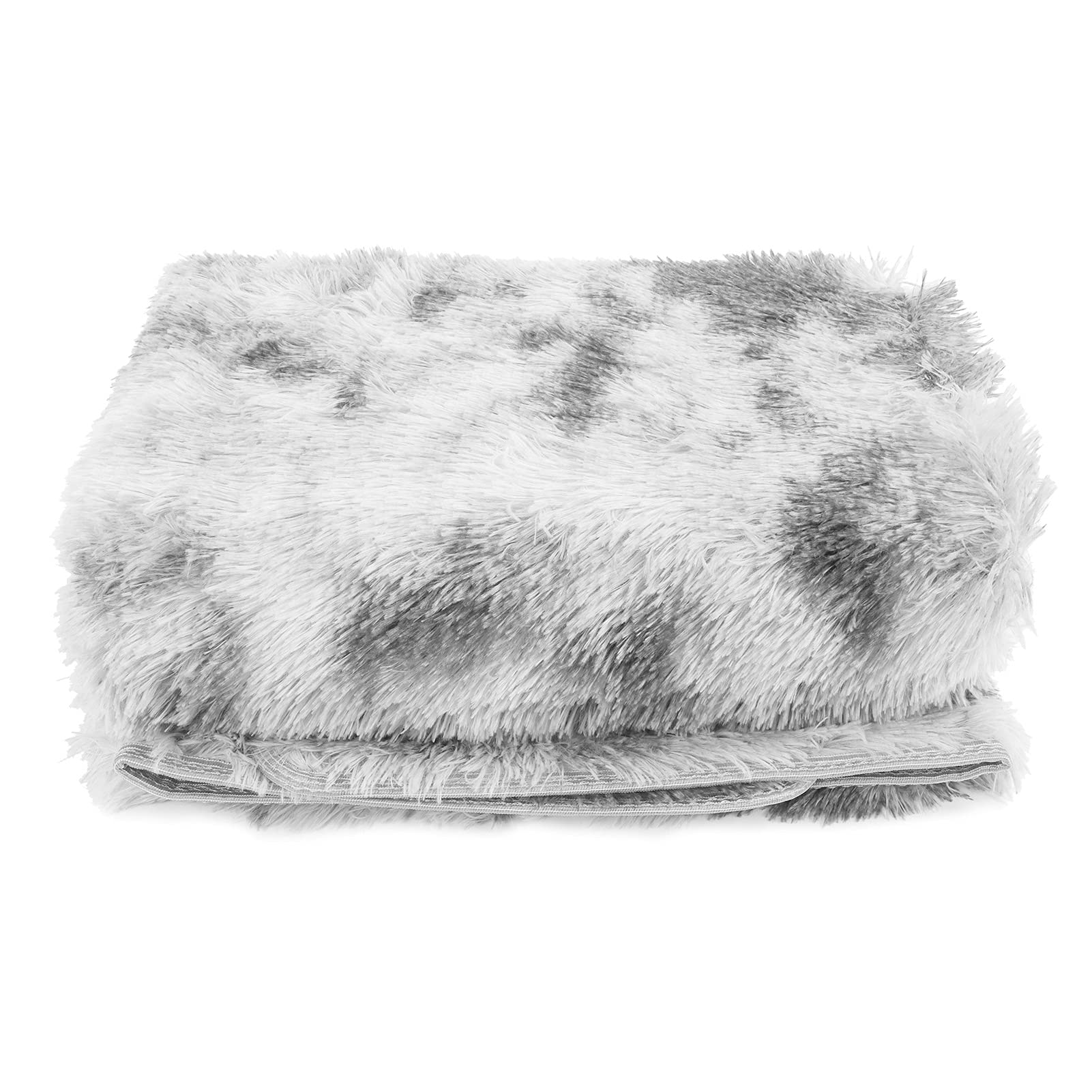 Tapis de sol rectangulaire tie-dye gris 120 x 180 cm en éponge