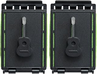 2 Pcs Guitar String Cleaner, Full Coverage Flocked Cleaning Fretboard Accessory, Portable Rust Corrector for Acoustic Electric Instrument Strings, Black Green Plastic Upkeep Pad, 3.94 x 2.56 x 0.83 in