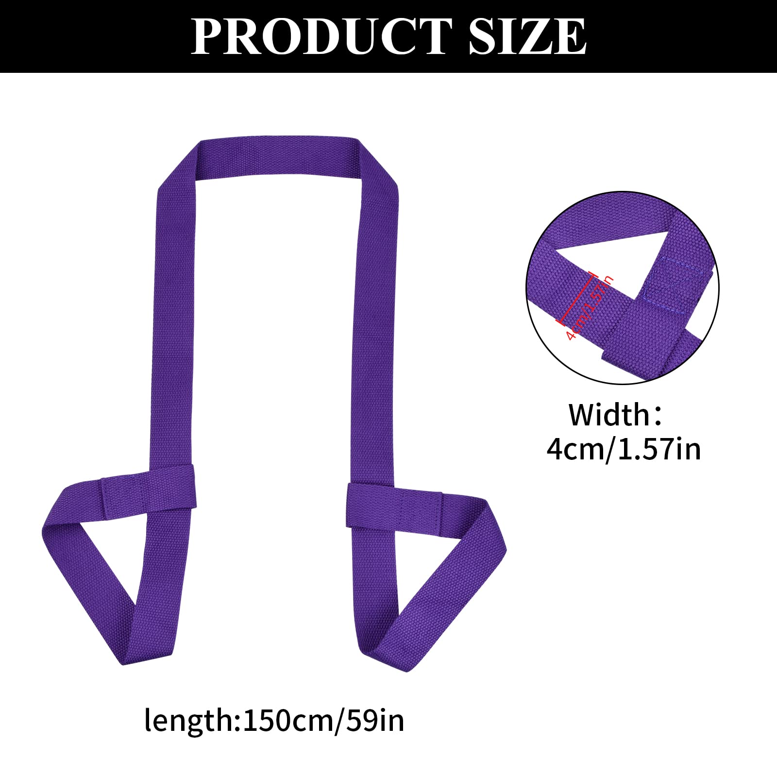Dokeno 2 Stück Yogamatte Tragegurt Yoga Mattengurt Yoga Strap Yoga Matten Schlaufe Yogamattengurt Yoga Trageriemen Yogamatten-Riemen Yogamatten Trageband Schultergurt für Alle Yogamattengrößen