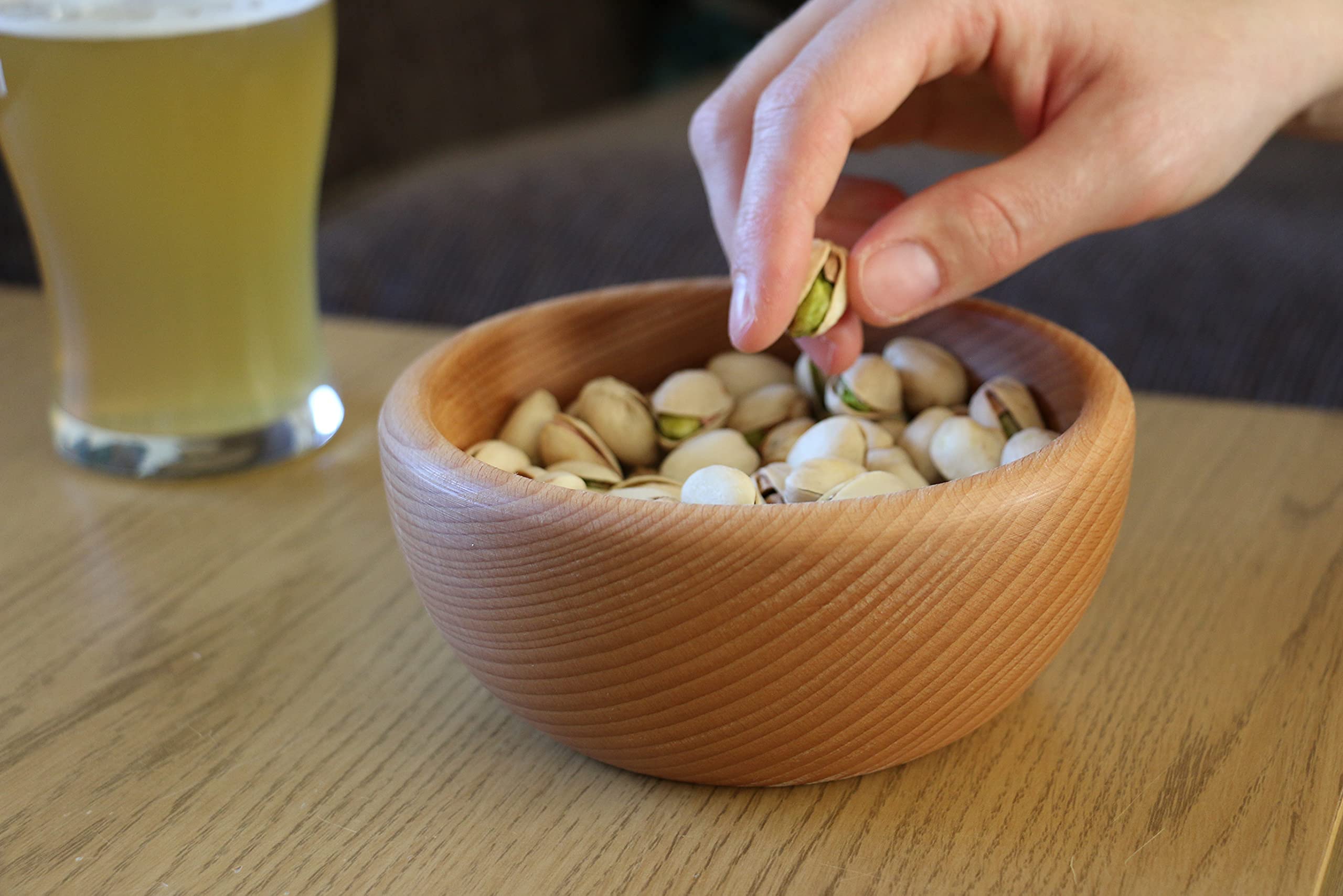 Bol de Service en Bois Bol à Fruits Décoratif Bol à Salade Alimentaire