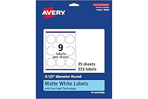 Avery 2.5 Inch Round Labels: Precision Printing and Effortless Application