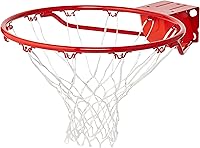 Spalding Pro Slam Basketball Rim, Red - Steel Breakaway Rim with Smooth Action & All-Weather Net for Outdoor Hoops