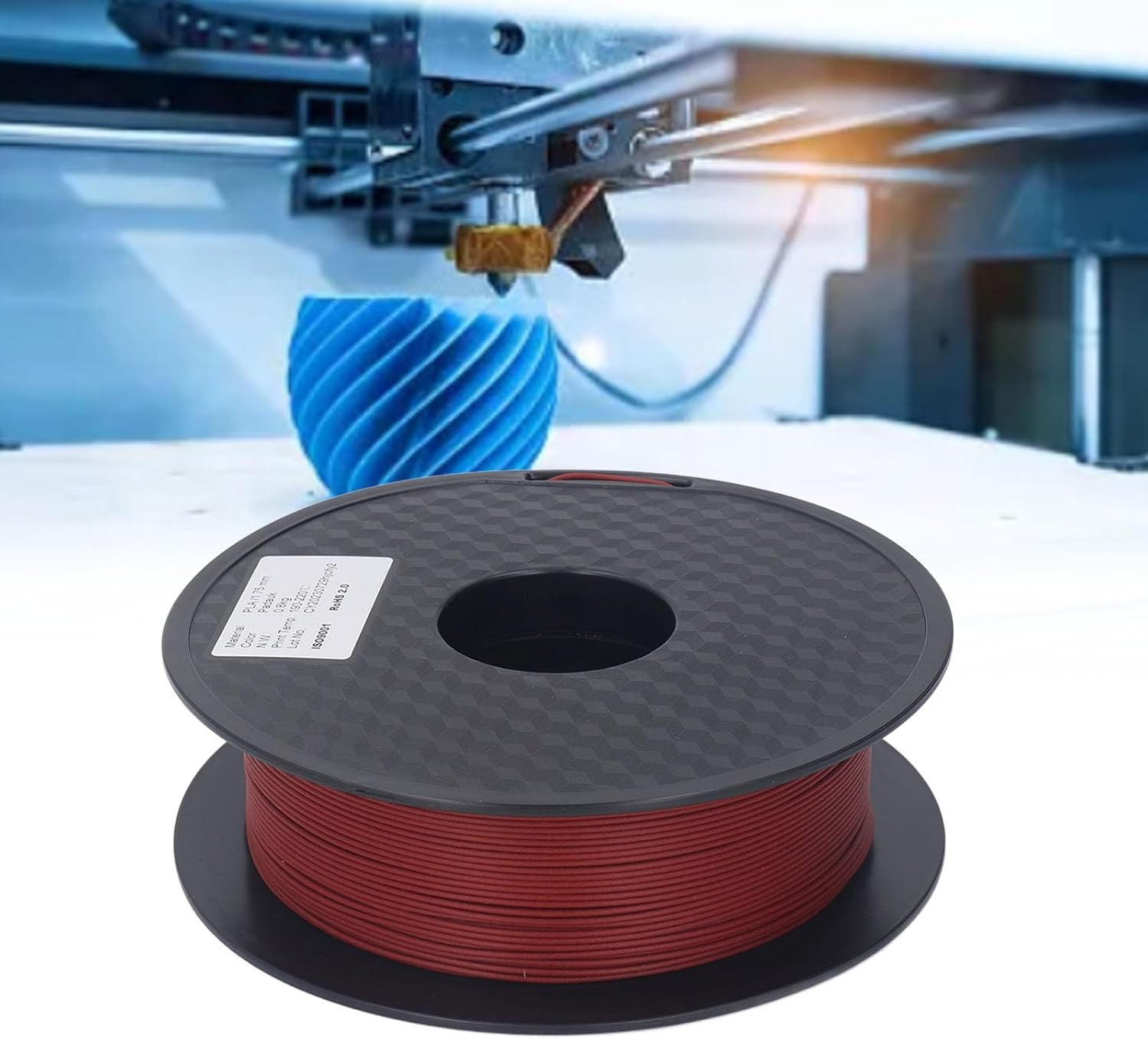 1.75mm PLA 3D Printer Filament, Imitation Rosewood Material, Smooth Extrusion, Large Inner Diameter Spool, Neat and Odorless, Glossy Finish, Ideal for 3D Printing Spoons and More