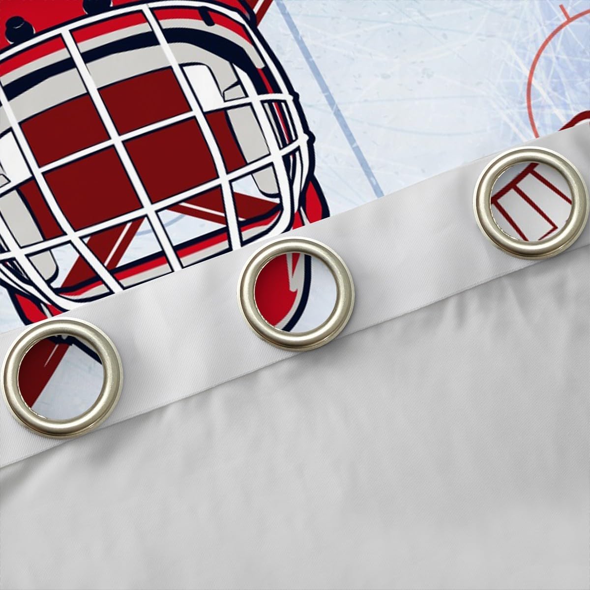 Castle Fairy Ice Hockey Window Curtains Teens Adult Women,Hockey Player Curtains for Bedroom,Sports Game Draperies for Living Room,Skating Rink Window Treatment Curtains Set of 2 Panels,42Wx84L