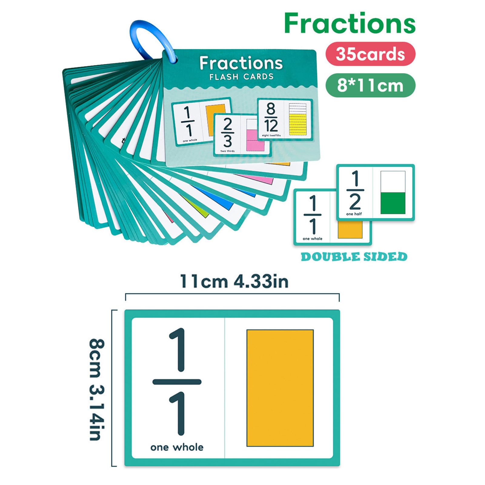Fractions Jeux mathématiques - Cartes d'apprentissage, jeu éducatif interactif | 35 cartes éducatives pour étudier les mathématiques, exercices de division et calcul de fractions de 1 à 12 Fractions Jeux mathématiques - Cartes d'apprentissage, jeu éducatif interactif | 35 cartes éducatives pour étudier les mathématiques, exercices de division et calcul de fractions de 1 à 12
