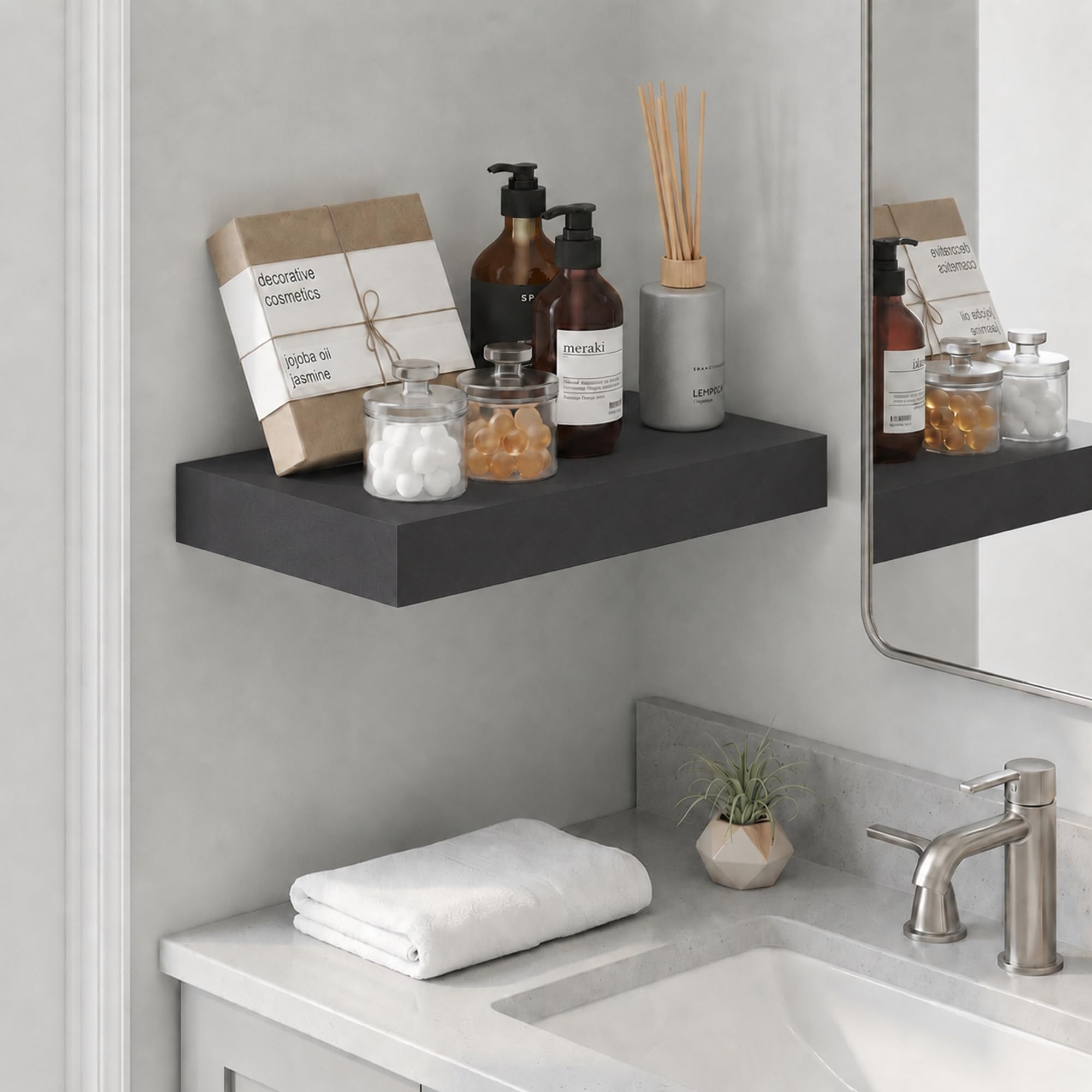 Furinno Americano / 9.3 x 15.8 / Modern Bathroom Shelves