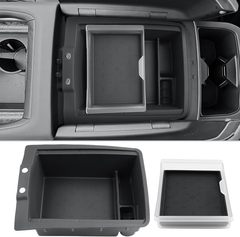 Organizador de Bandeja para Console Central CDEFG Compatível com Kia Telluride 2027, Dupla Camada, Kit com 2 Peças