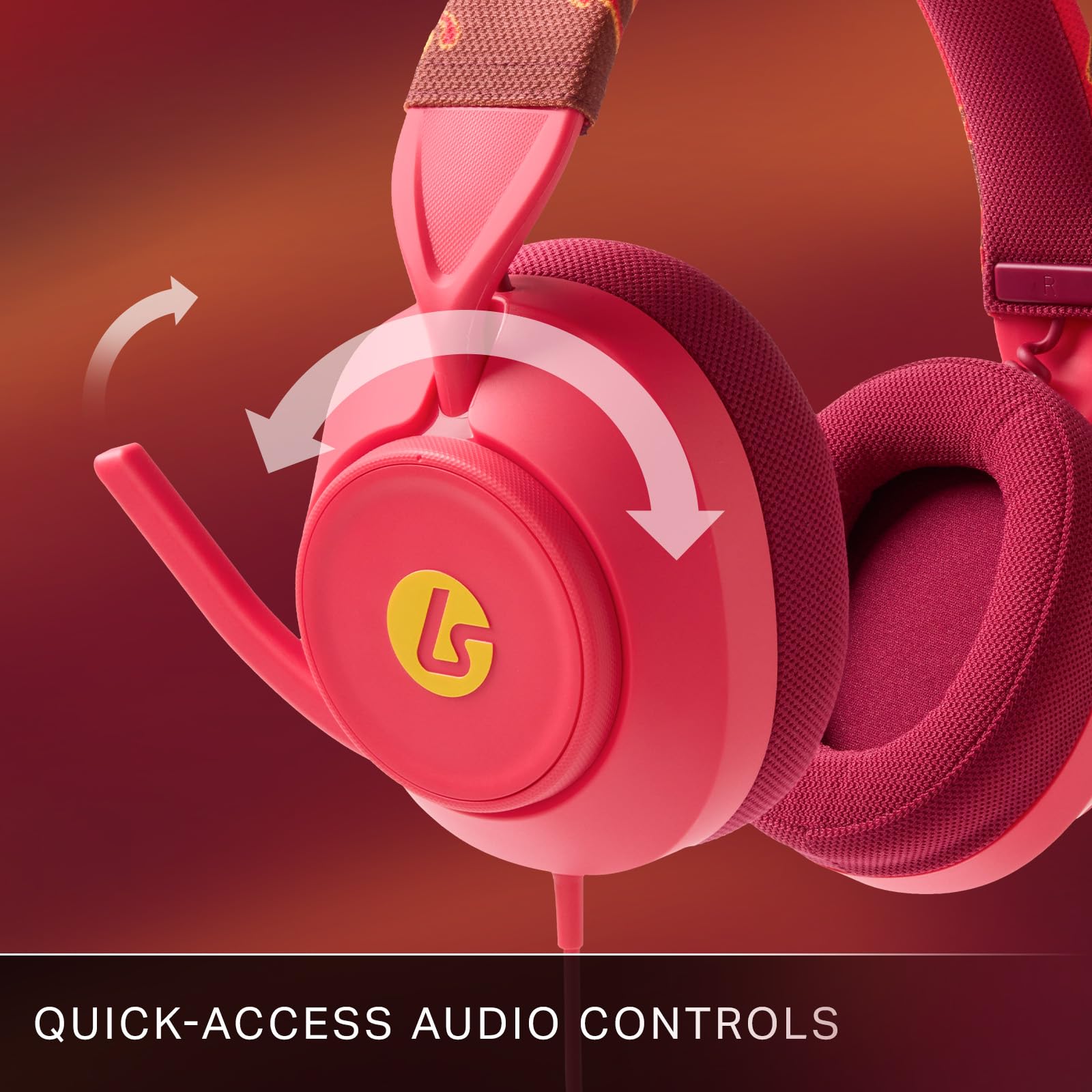 Cuffie da gioco cablate LucidSound LS10X Gen 2 per Xbox Series X|S - Incendio rosso, licenza ufficiale, comfort superiore, controlli audio rapidi, microfono flip-to-mute