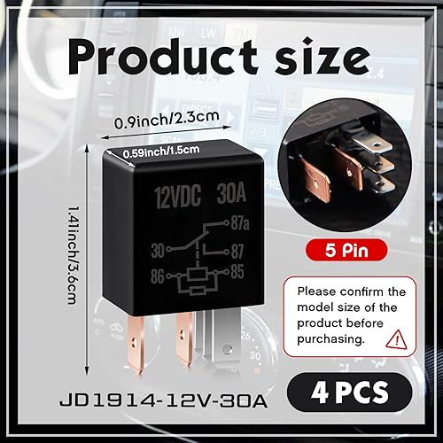 Miniatura 9 de Relé automotriz multiusos de 5 pines, 12 V, 30 A, accesorios resistentes para automóvil, accesorios de repuesto para motor de automóvil, 8