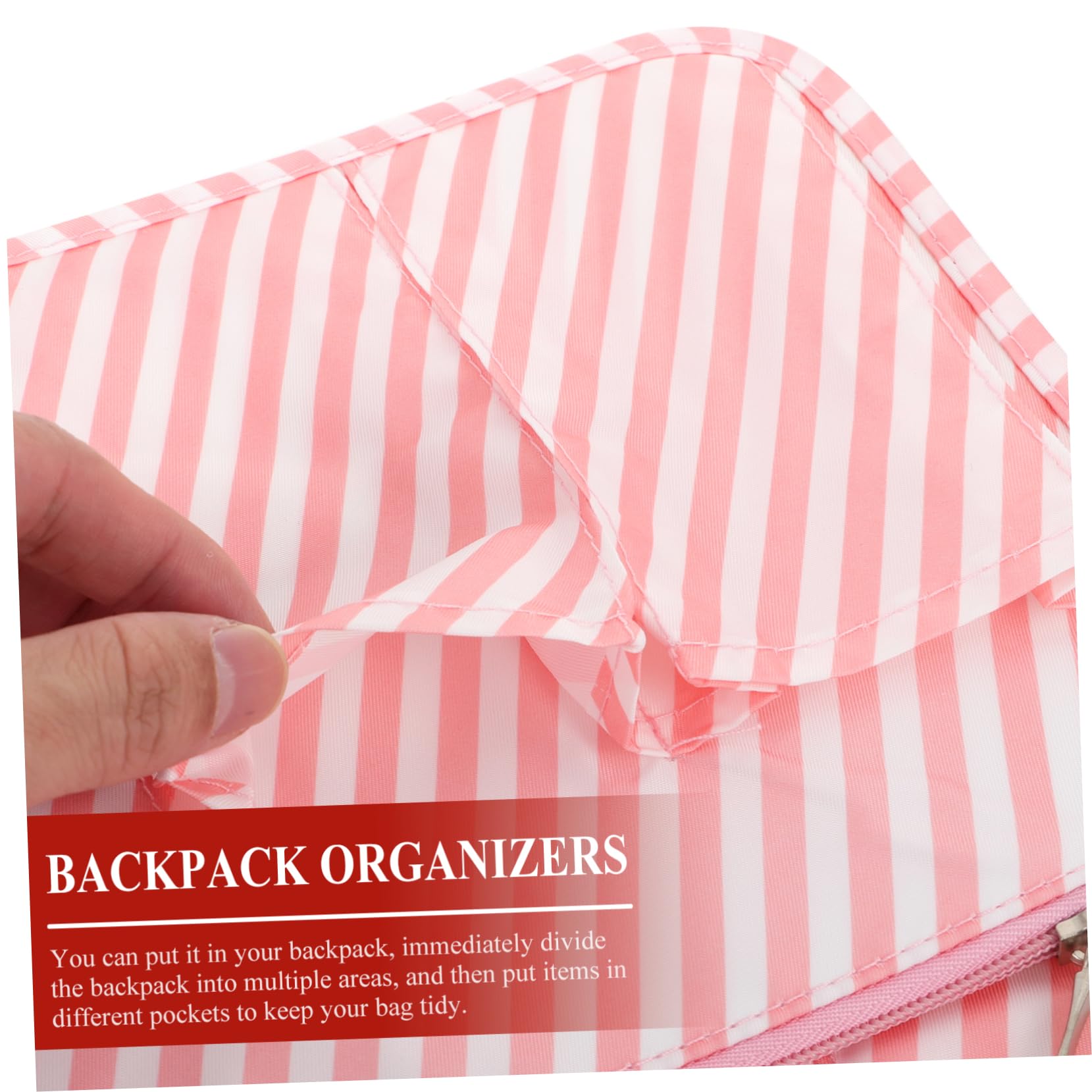 FOMIYES Organizador de Mochila Grande, Nylon Rosa, Bolsa Interior