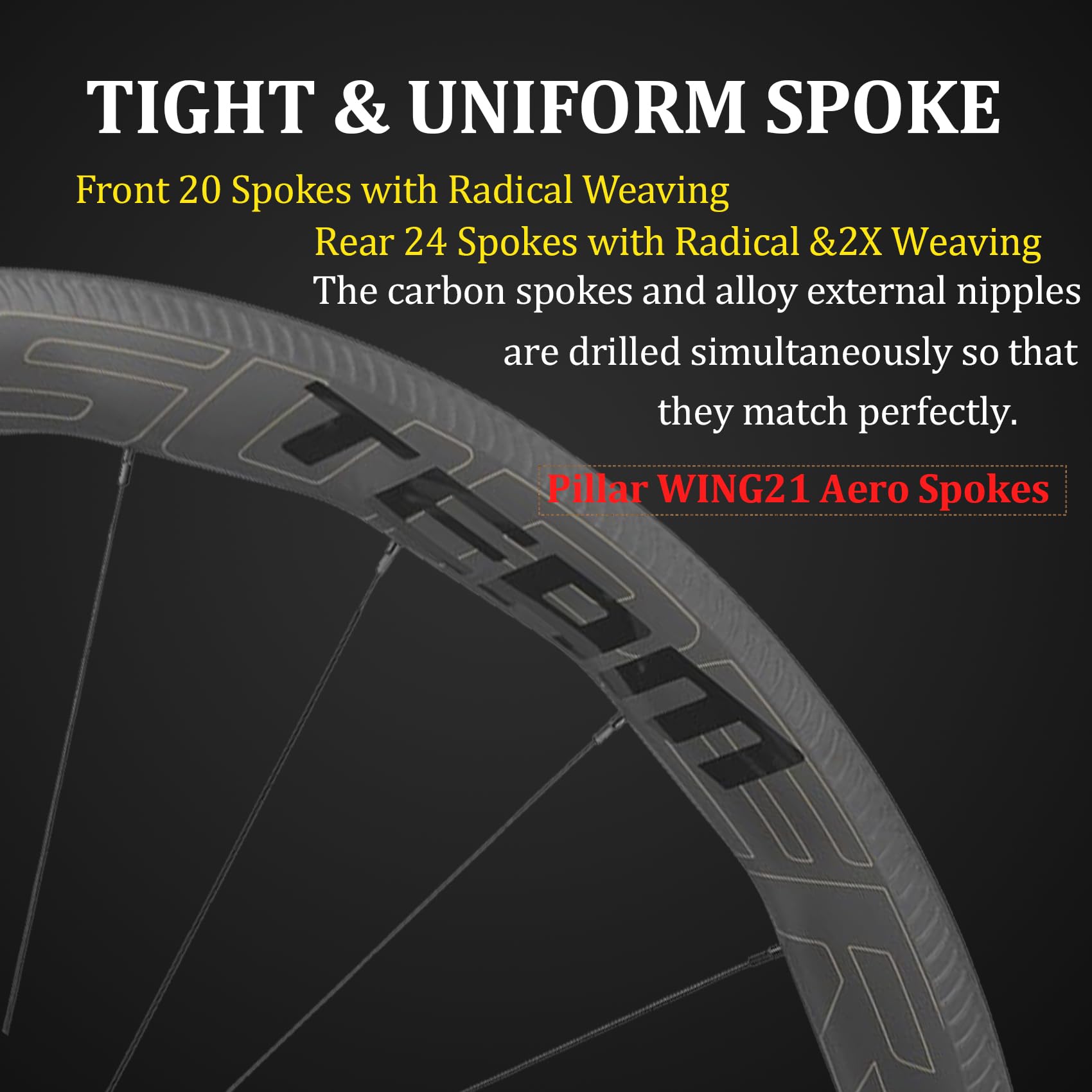 Amazon | Superteam カーボンファイバーロードバイクホイール