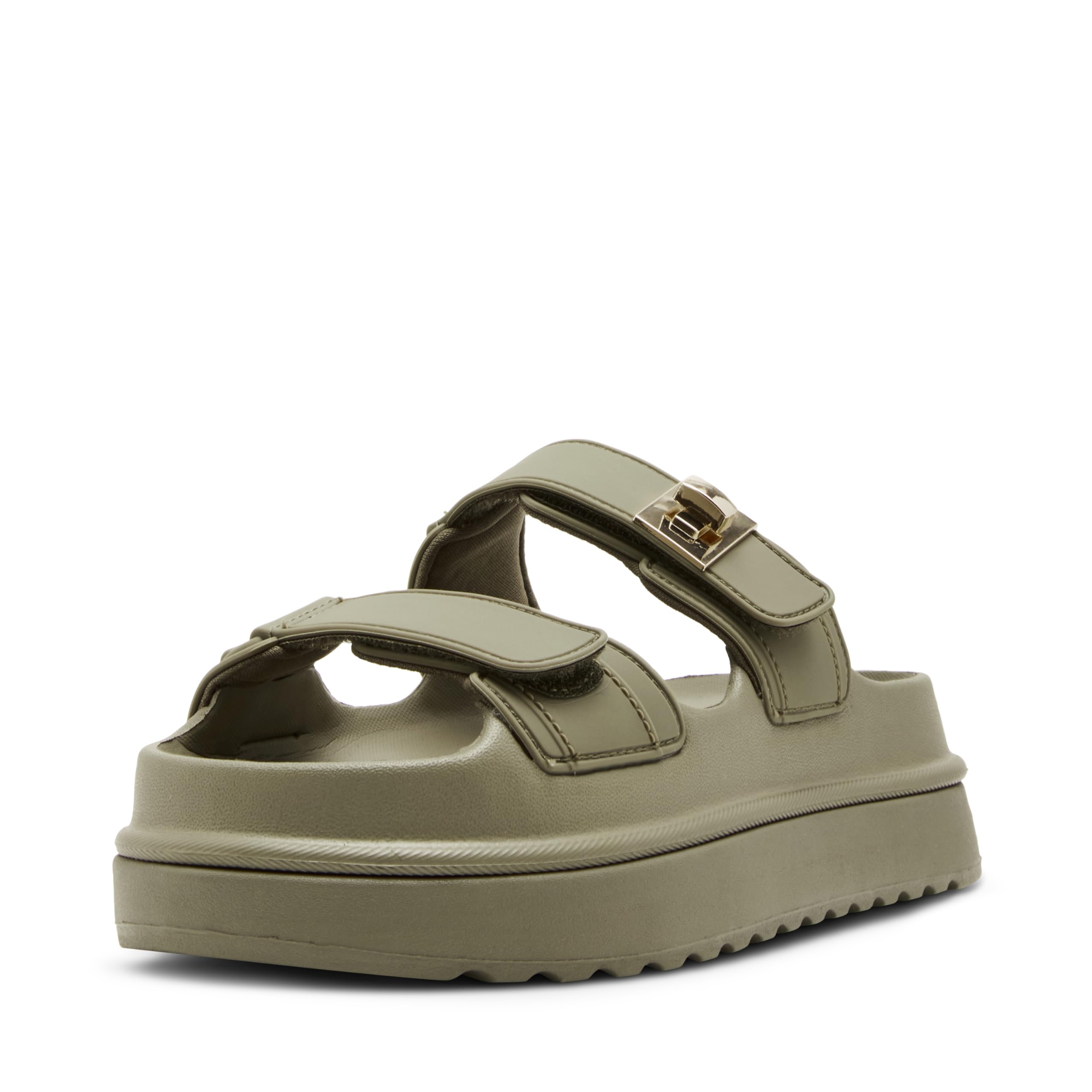 Steve Madden Women's Bigschmona Slide Sandal, Olive Jelly, 7 UK