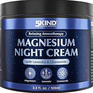 5Kind Magnesium Lotion for Sleep 3.4 fl oz - Magnesium Sleep Cream - Topical Magnesium Cream - Relaxing Lavender & Chamomile Magnesium - Infused with Lavender Essential Oils - Natural Sleep Aid