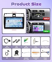 Vista 7 de 4Core 4G+64G Pantalla de radio para Suzuki Swift 2005 2006 2007 2008 2009 2010 Carplay Android Auto GPS Navegación, Rimoody Android Car Stereo 10.1