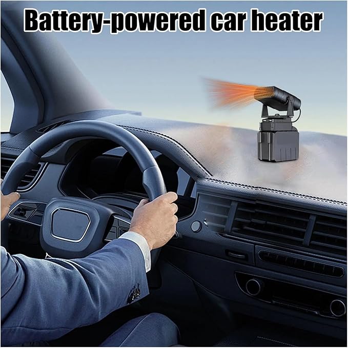Calefactor Eléctrico Portátil 12V para Auto con Ajuste de Altura miniatura 4