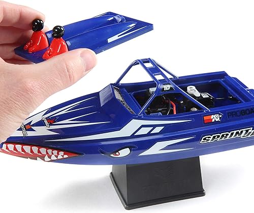 Miniatura 8 de Pro Boat Sprintjet PRB08045T2 - Barco a chorro de 9 pulgadas con autodeterminación en V cepillado RTR listo para funcionar, azul
