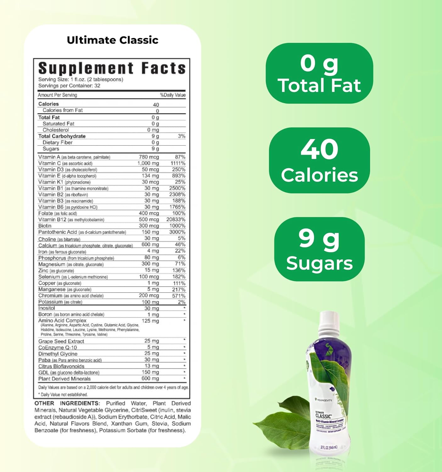 Youngevity Ultimate Classic - Multi-Vitamin & Mineral Complex | Natural Source Of Essential Daily Nutrients | Highly Absorbable Liquid | (2)