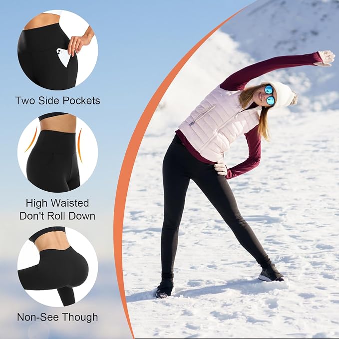 Pack 3 Leggings térmicos para mujer con bolsillos miniatura 5