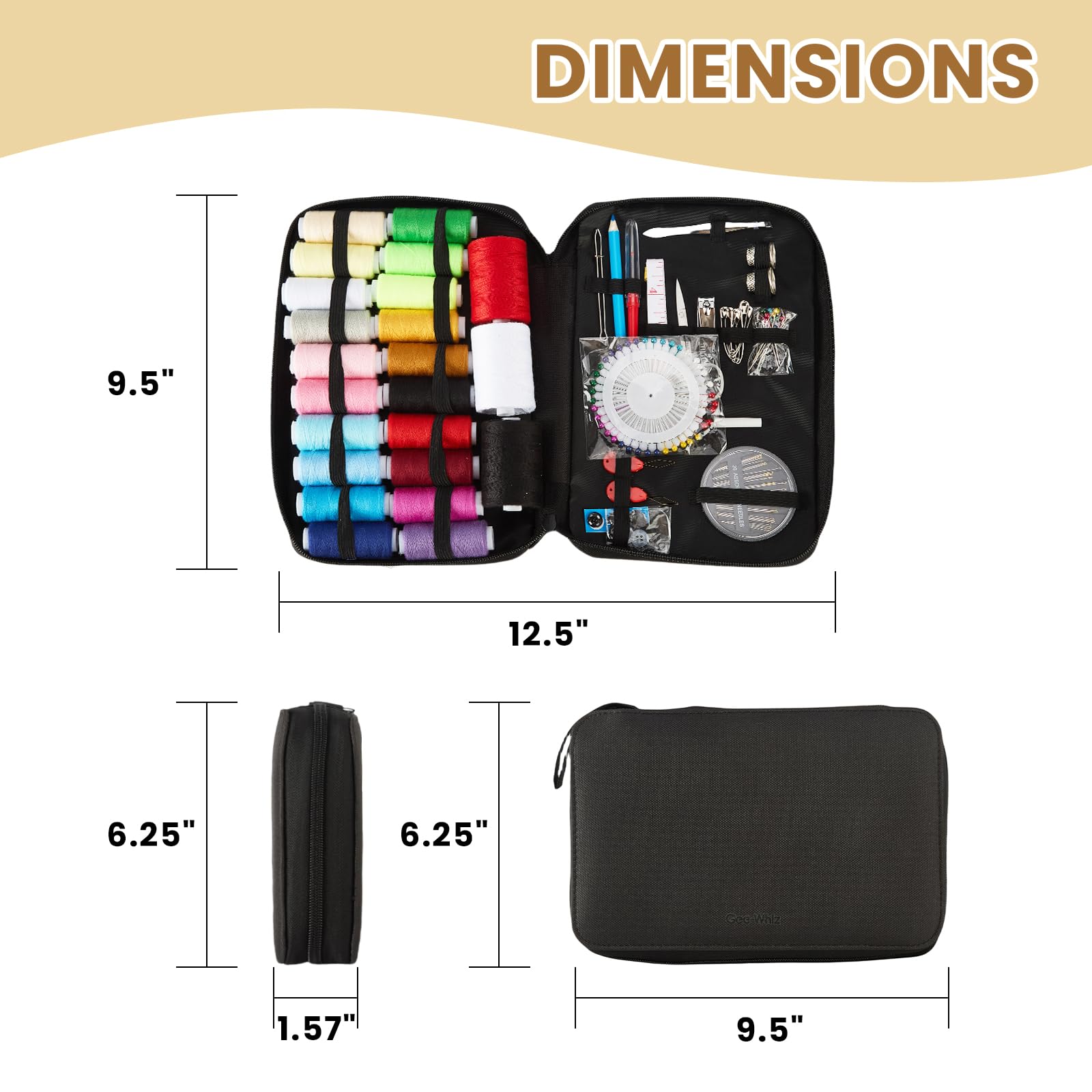 Kit de costura para adultos y niños, kit de aguja e hilo para coser, kit de costura grande para adultos, principiante, principiante, viaje, emergencia, costura, reparación