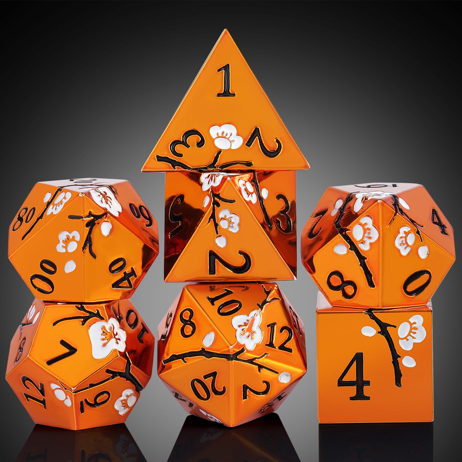 Orange Metal Dice D&D - Image 3