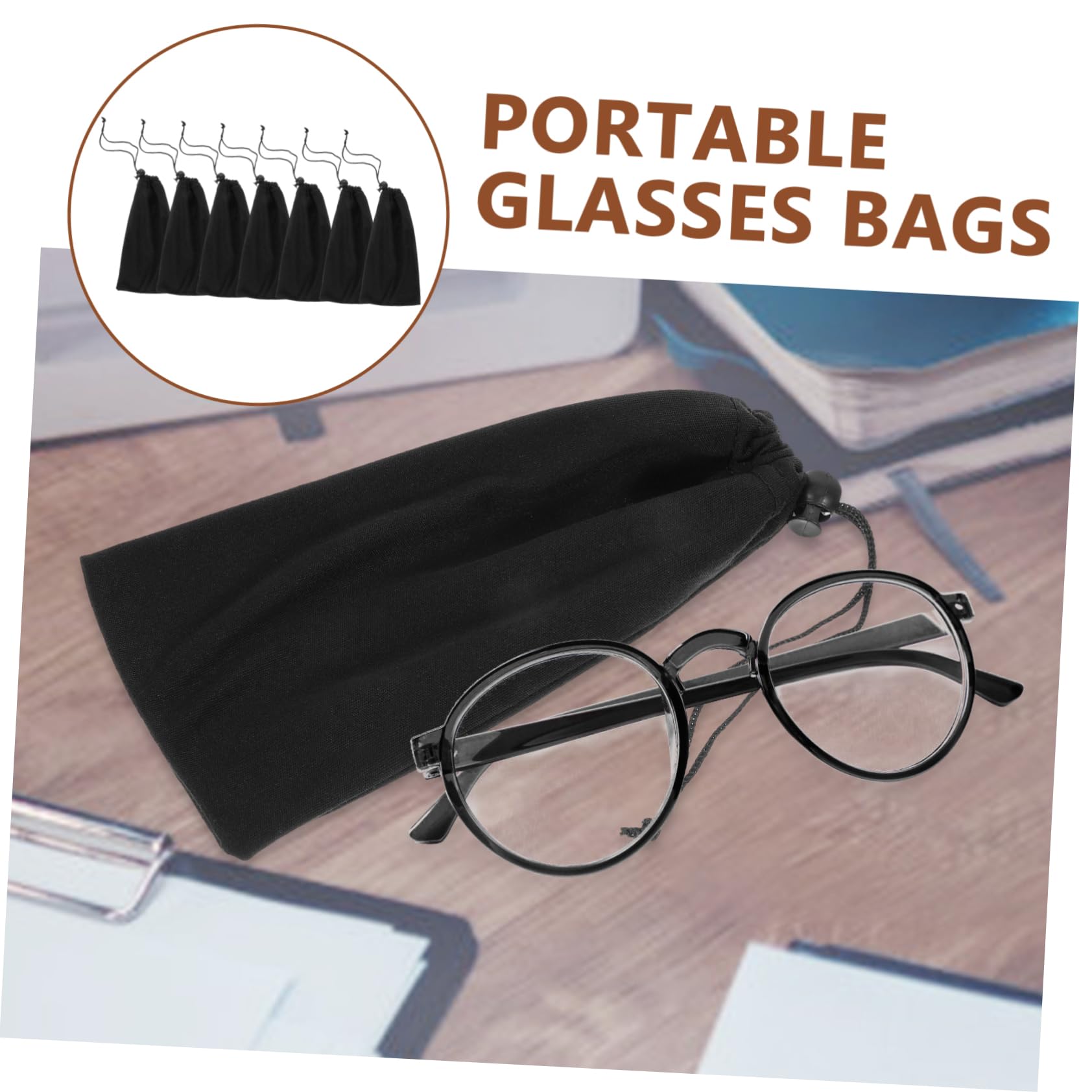 LIFKOME bolsa de almacenamiento de gafas de sol prácticos bolsos para gafas bolsas de gafas estuche gafas de sol organizador de gafas bolsas de almacenamiento de gafas Black