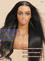 Vista 46 de Nadula Peluca Bob de cabello humano rubio degradado sin pegamento, encaje frontal HD de 7 x 5 pulgadas, Bye Bye Knots, predepilada, precortada