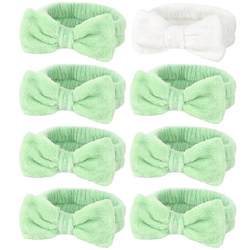 Miniatura 8 de Jaciya Diademas para el cuidado de la piel, diadema de maquillaje de spa para lavar la cara, paquete de 8 unidades, regalos de spa para mujeres,