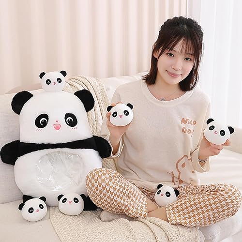 Miniatura 2 de Kekeso Linda muñeca de peluche de panda, una bolsa de almohada de animal de peluche de panda extraíble, juegos de peluches de panda, regalos para
