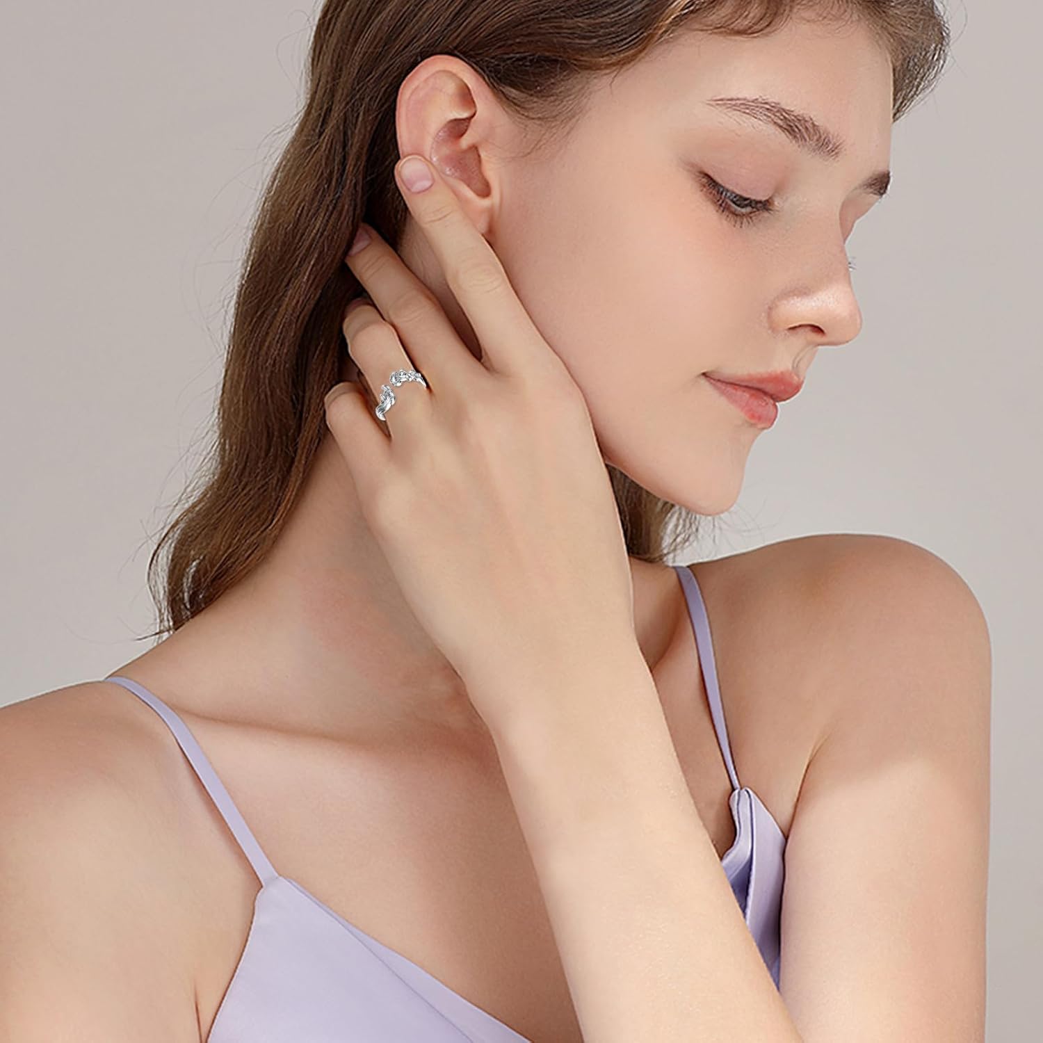 Mushroom Ring Adjustable 925 Sterling Silver Vintage Mushroom Rings for Women Jewelry Christmas Birthday Gift for Daughter Mom Sisters Wife - Image 7