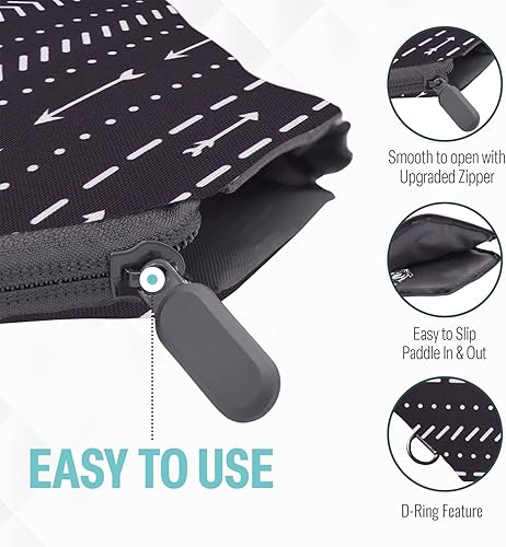 Vista 95 de Palms-O-Aces Pickleball Paddle Sleeve Lightweight Padded Canvas Covers for Paddles Protective Racket Case with zipper Standard & Elongated