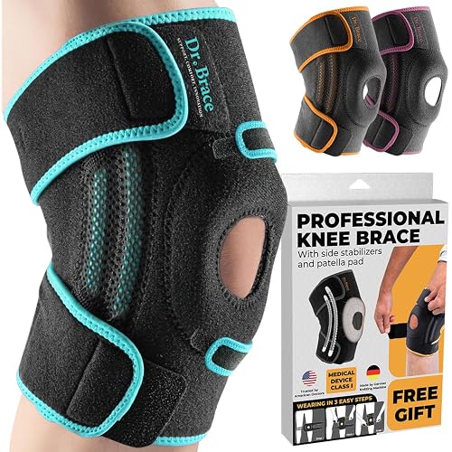 DR. BRACE ELITE Knee Brace with Side Stabilizers & Patella Gel Pads