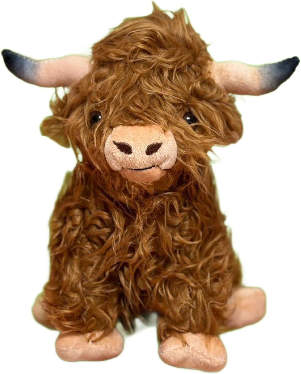 Highland Cow Stuffed Dog Toy – “Haggis The Highlander” (Brown)