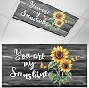 Fluorescent Light Covers for Ceiling Lights Sunflower My Sunshine Magnetic Light Filters 1 Pack 4x2 ft Black Wood Grain Butterfly Ceiling Lights Cover for Classroom Office School Home Drop Lamp Decor