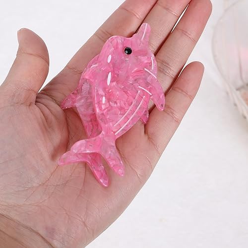 Miniatura 10 de Pinza de garra de pelo de ballena, acrílico azul, fuerte soporte para mandíbula, horquilla de animal oceánico grande, antideslizante, para mujeres y