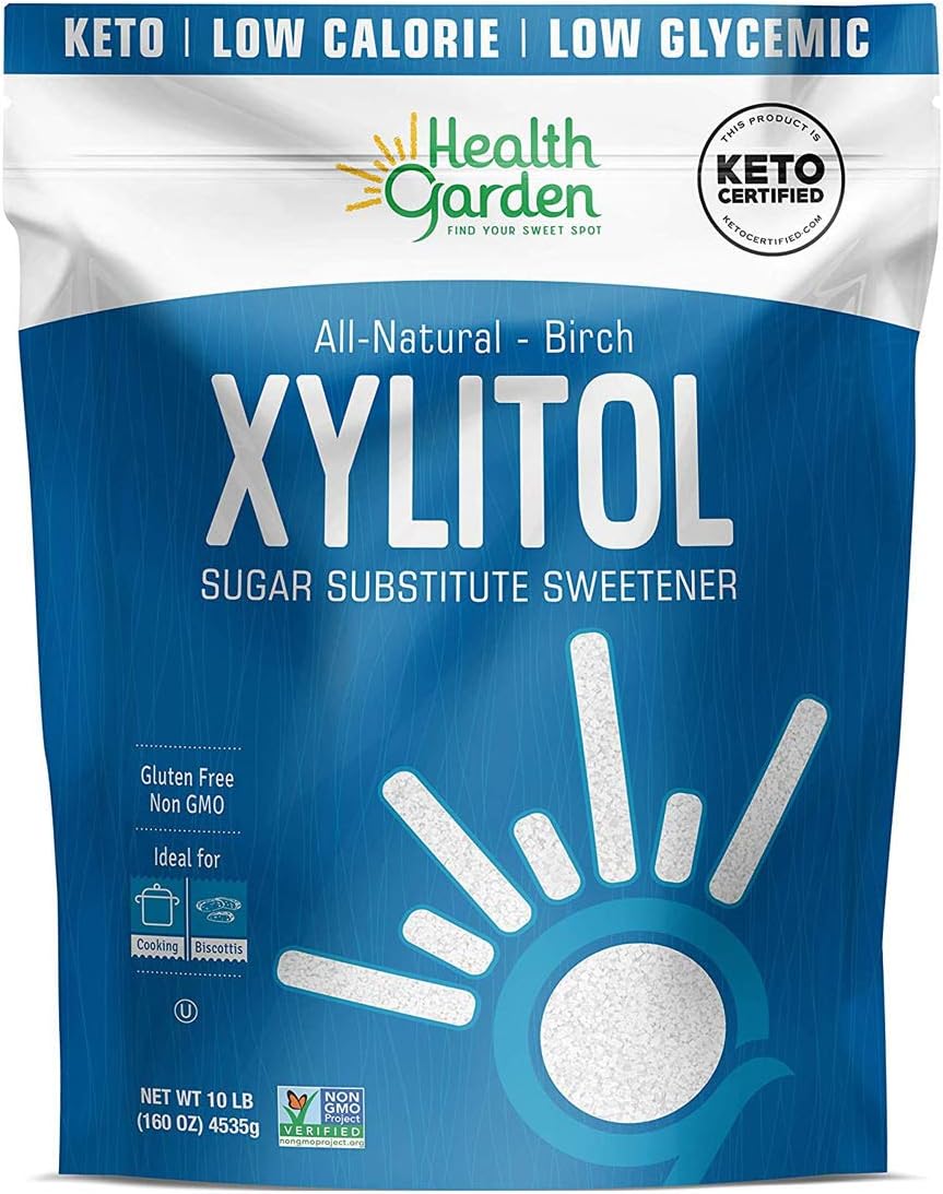 Health Garden ﻿Birch Xylitol Sugar Sweetener﻿, All Natural, Non GMO (Not from Corn (10 LB)