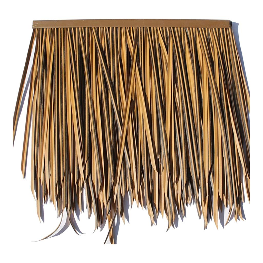 Künstliche Strohdach Fliese Palm Thatch Roll Kunststoff Palm Thatch Robust Palmblatt Simulation Strohdach Fliese Künstlichen Kunststoff Stroh Bauernhaus Pavillon Stroh Dachdekoration (Farbe: Gelb A, G