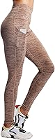 Vista 4 de Neleus calzas de yoga para mujer con bolsillo y cintura alta, para correr, con control de barriga