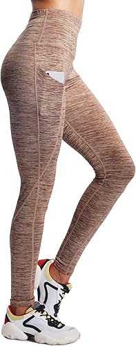 Miniatura 4 de Neleus calzas de yoga para mujer con bolsillo y cintura alta, para correr, con control de barriga