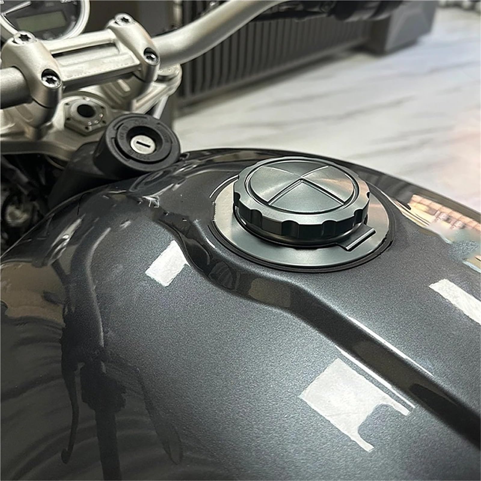 Blokowanie wlewu paliwa Pasuje do BMW RNINET Urban G/SR NineT Racer R NINE T Pure Scramble R9T Zbiornik paliwa Korek wlewu Pokrywa zbiornika oleju Korek