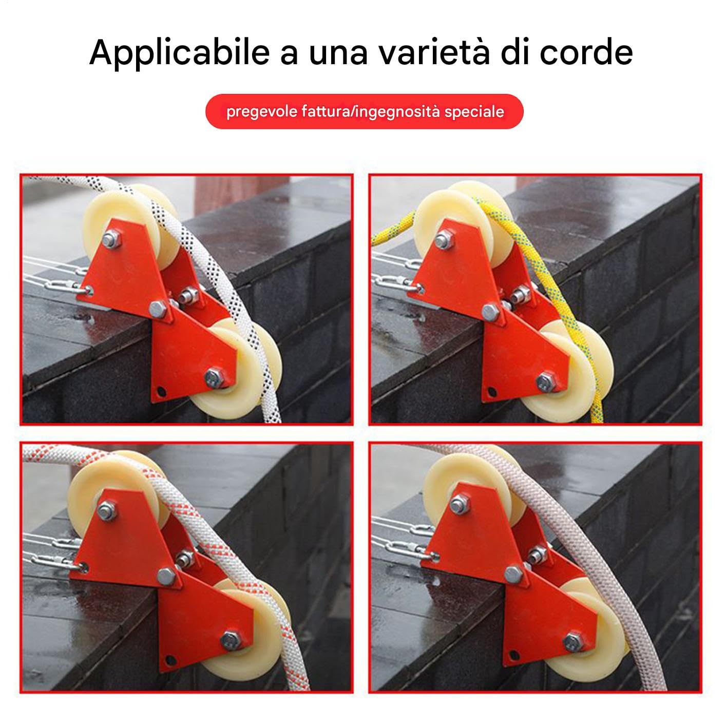 Puleggia angolare corda da lavoro - ruota di sollevamento della corda angolare del design resistente all'usura | Forte dispositivo di ritratto del compatibile con carico, parti di aiuti di sicure